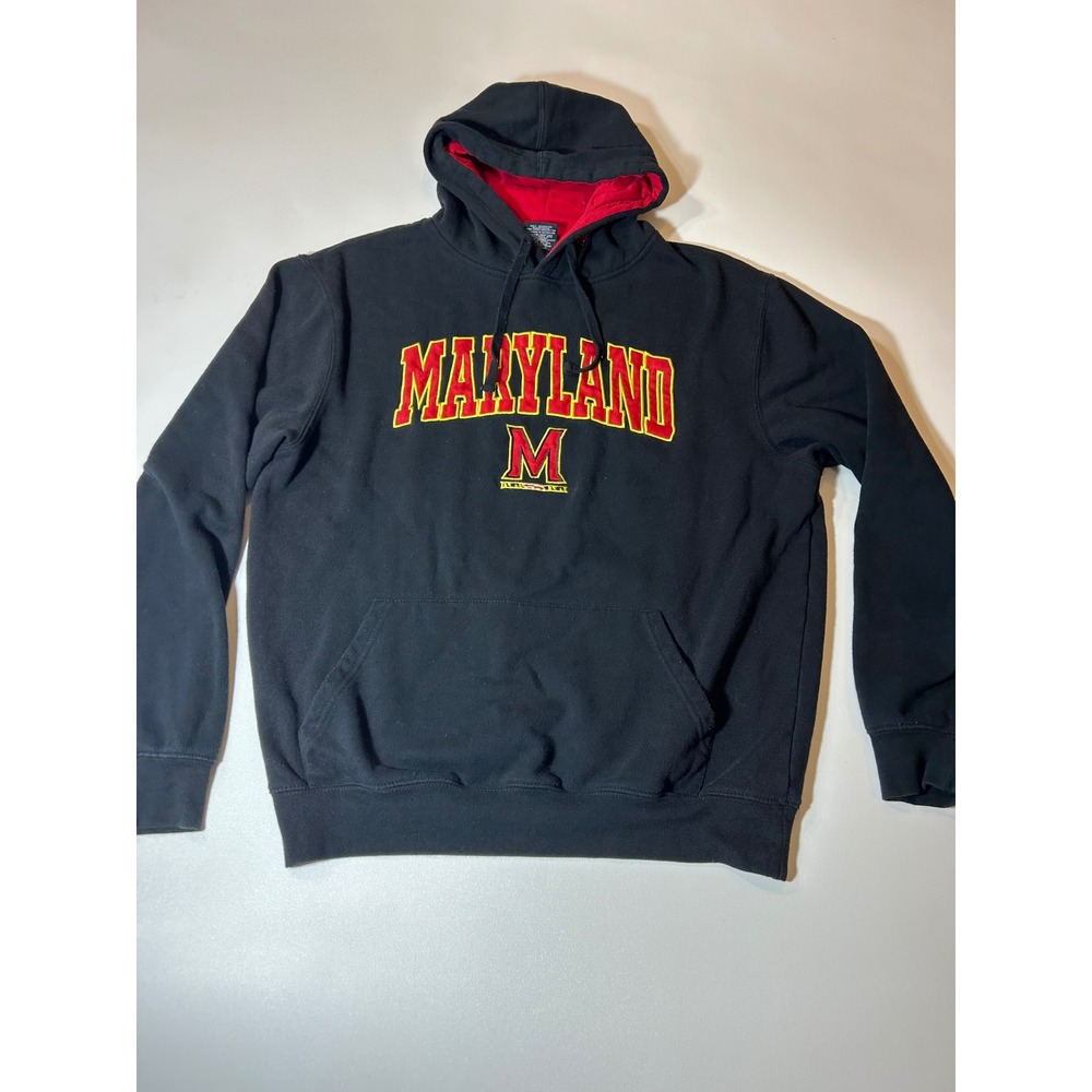Colosseum Maryland Hoodie Men's Large Black Terrapins NCAA Pullover